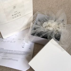 Silk Flowers Face Veil